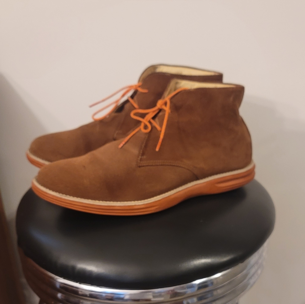 Martin Dingman Country Wear Boots Suede Tan Sz-9 - Picture 3 of 15